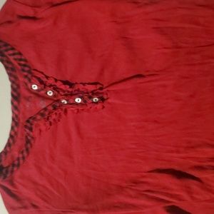 CHAPS Red Long Sleeve Women's Shirt Small